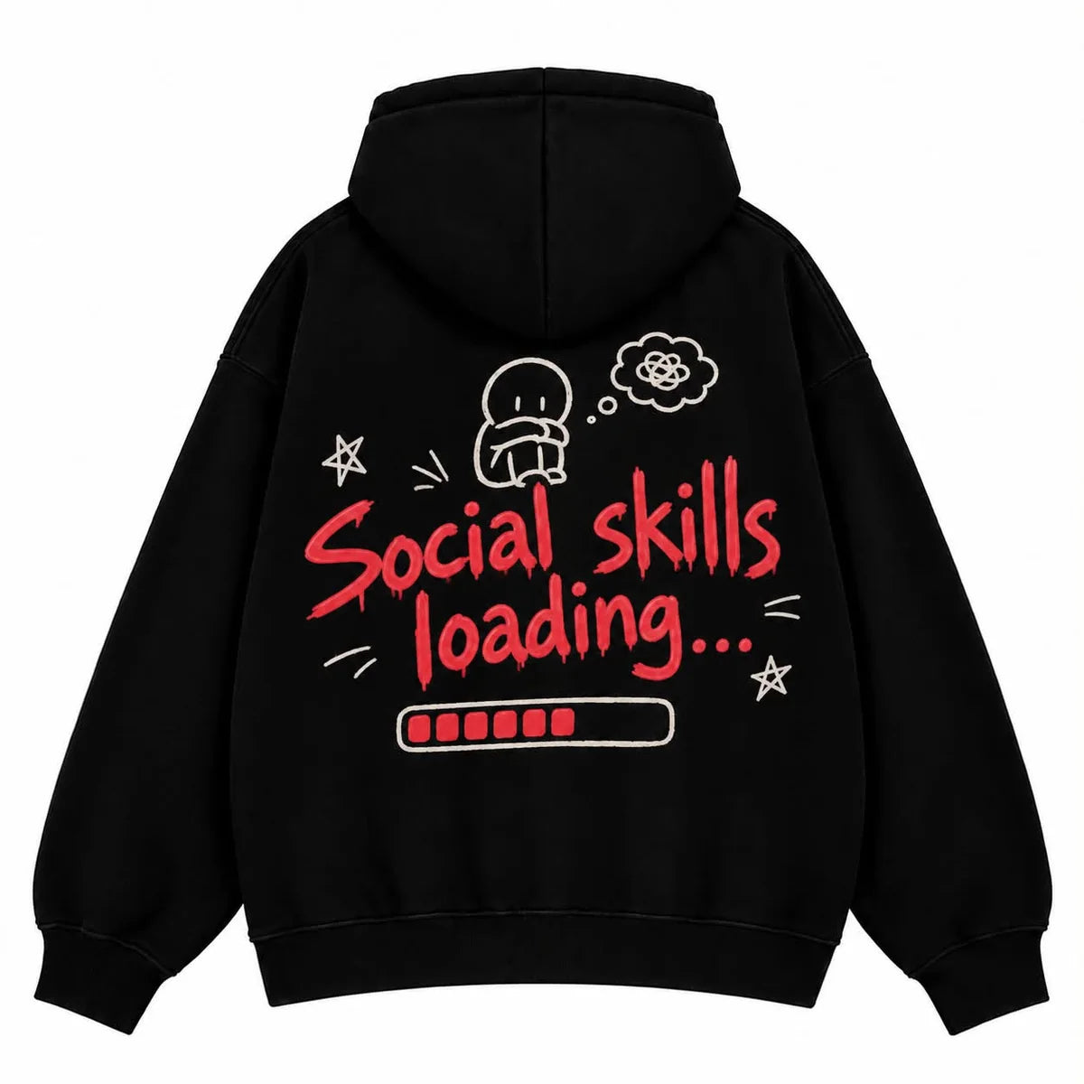 QAABIL Social Skills Hoodie — Midnight Black